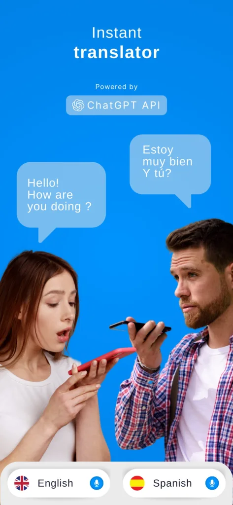 2 people using ai translate to break the language barrier