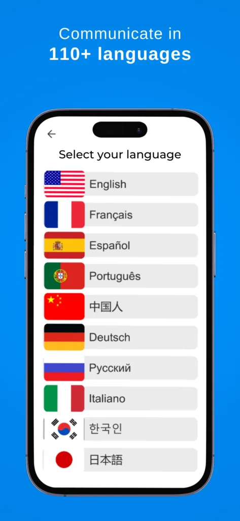 you can communicate in 110+ languages