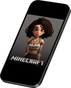 A Minecraft filter by the app PS2 Filter AI Face Cartoon